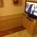 Oak corner storage and tv unit