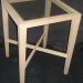 Square glass top table